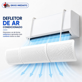 Imagem da oferta Defletor De Ar Condicionado Ajustável Universal Direcionador de Vento Split Anti Vento Direto Protetor de Ar 56 a 96cm