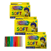 Imagem da oferta Kit 3 Massinha De Modelar Soft Acrilex 12 Cores