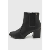 Imagem da oferta Bota Feminina VIA UNO Cano Curto Salto Bloco Preta