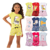 Imagem da oferta Kit 3 Pijamas Curto Infantis para Meninas (6 meses a 10 anos)
