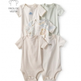 Imagem da oferta Kit Body Bebê 5 Peças Listras e Animais Multicor Carter's