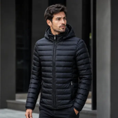 Imagem da oferta Jaqueta Masculina Puffer Corta Vento Bobojaco Blusa De Frio Preto Gg