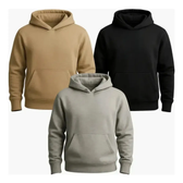 Imagem da oferta Kit com 3 Moletom Liso Algodão