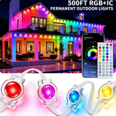 Imagem da oferta Luzes Led Beiral Jardim30m Wifi Fita Rgb Externa Smart Natal Colorido 110220 V