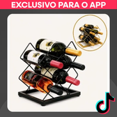 Imagem da oferta Suporte Metal Moderno 6 Garrafas de Vinho | Organizador Decorativo