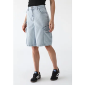 Imagem da oferta Bermuda Jeans Colcci Jeans Reta Oversized Cargo Azul