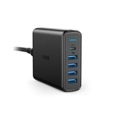 Imagem da oferta Carregador de tomada USB-C Anker PowerPort Speed PD 60W de potência 1xUSB-C + 4xUSB Preto