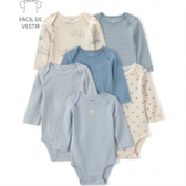 Imagem da oferta Kit Body Bebê 6 Peças Listrado Multicor Carter's