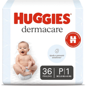 Imagem da oferta Fralda Huggies Premium Dermacare Tamanho P - 36 Fraldas Premium com tecnologia Avançada para Pele Sensível do bebê que ajuda previnir assaduras