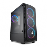 Imagem da oferta Gabinete Gamer Mancer AeroStorm RGB Mid-Tower Lateral de Vidro Preto - MCR-ASM-RGB01