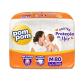 Imagem da oferta Fralda Pom Pom Protek Proteção de Mãe Hiper M 86 Unidades