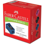 Imagem da oferta Apontador Simples 4 Cores Sortidas Faber-Castell 50 unidades