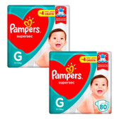 Imagem da oferta Fralda Pampers Supersequinha G 80 Unidades