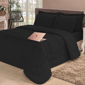 Imagem da oferta Kit Edredom Dupla Face Casal Queen com Lençol Cotex 6 Peças