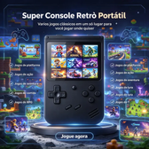 Imagem da oferta Console Portátil Retrô com 400 Jogos Clássicos Mini Game com Conexão para TV Console com Tela Colorida de 3 Polega