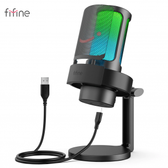 Imagem da oferta Microfone USB Fifine A8 RGB 3 Modos