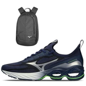 Imagem da oferta Kit 1 Tênis de Corrida Masculino Mizuno Invictus 4 e 1 Mochila Fun New