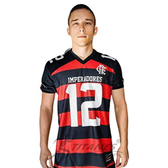 Imagem da oferta Camiseta Flamengo Imperadores Masculina Braziline PretoVermelho