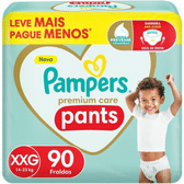 Imagem da oferta Fralda Pampers Premium Care Pants Tamanho XXG Fácil de Vestir 90 Unidades