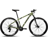 Imagem da oferta Bicicleta Aro 29 Aluminio Kairos Freio A Disco 24 Marchas - Verde Militar+Preto