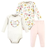 Imagem da oferta Kit Hudson Baby com 2 Bodies Manga Longa + Calça de Algodão para Bebê – Floral