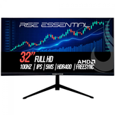 Imagem da oferta Monitor Rise Mode Essential, 32 Pol, Full HD, IPS, 100Hz, 99% sRGB, HDMIVGA, FreeSync, RM-MOG-32F100FH-B