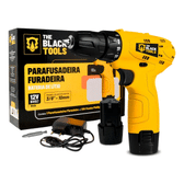 Imagem da oferta Parafusadeira Furadeira The Black Tools TB12A 3/8 a Bateria Cor Amarelo Frequência 60Hz