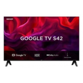 Imagem da oferta Smart TV Semp 32 Polegadas LED HD S42 WiFi Bluetooth Google TV 2 HDMI HDR10 Dolby Audio 32S42