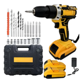 Imagem da oferta Parafusadeira Furadeira 2 Baterias Recarregáveis 48v Maleta Amarelo 48v 60hz