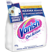 Imagem da oferta Tira Manchas em Pó Vanish Crystal White Oxi Action 400g para roupas brancas Refil Econômico