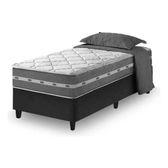 Imagem da oferta Cama Box Solteiro + Colchão Molas Ensacadas Zidi Miami 88cm