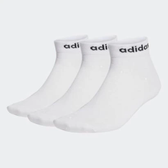 Imagem da oferta Meia Adidas Finas Linear Ankle 3 Pares Branco