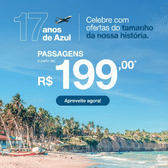 Imagem da oferta Aproveite as Ofertas de Aniversário Azul a Partir de R$ 199!