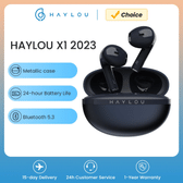 Imagem da oferta HAYLOU X1 2023 TWS fone de ouvido Bluetooth, fone de ouvido sem fio, caso metálico, 12mm, driver dinâmico, bateria 24H, esportes Earbuds, BT5.3