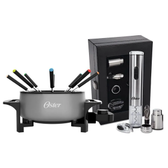 Imagem da oferta Kit Vinho e Panela Elétrica de Fondue 1000W Cinza 110V com Estojo de Couro Oster