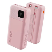 Imagem da oferta Carregador Portátil Power Bank Turbo inova 20000mah 22.5w Com Display Digital Usb-c  Usb-a Carga Rápida - Rosa