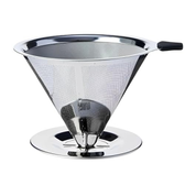 Imagem da oferta Coador Café Inox 101 Reutilizável Filtro Permanente Aço Inoxidável Com Suporte Base Cabo Térmico Não Precisa Papel