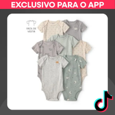 Imagem da oferta Kit body bebê 7 peças ovelhas e listras | Carter's