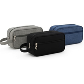 Imagem da oferta Necessaire Viagem Masculina Feminina com 2 Compartimentos, Alça Lateral, Alta Capacidade, Compacta, Resistente, Ideal para Banheiro, Cosméticos, Hig