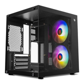 Imagem da oferta Gabinete Gamer Aquário Pichau Atom X, Mini-Tower, Lateral de Vidro, Com 2 Fans, Preto, PG-ATOMX-BK