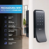 Imagem da oferta Fechadura Digital Inteligente Stark Sobrepor Wi-FI Biometria Preto