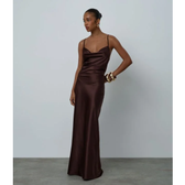 Imagem da oferta Vestido Long Midi em Cetim com Decote Degagê e Costas Abertas