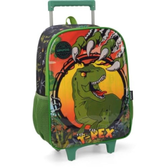 Imagem da oferta Mochila Escolar, Infantil, Com Rodinha, Up4you, Dinossauro, Grande, Preta Luxcel