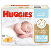 Imagem da oferta Fralda Huggies Natural Care RN 34 unidades