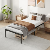 Imagem da oferta Cama De Solteiro 88x188cm, Metal, Cabeceira, 300kg