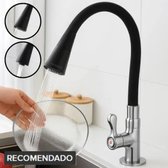 Imagem da oferta Torneira Gourmet Luxo Flexível Cozinha CubaBancada 2 Jatos Turbo Cor Preto - Marca Camperluz