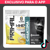 Imagem da oferta Kit: Whey Protein Primal 1kg + Creatina 500g Soldiers Nutrition Força Performance Suplemento Aminoácido