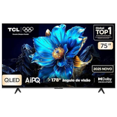 Imagem da oferta Smart TV TCL 75" 4K UHD QLED TV AiPQ Google Assistente 3 HDMI