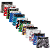 Imagem da oferta Kit 10 Cuecas Boxer Infantil Juvenil Masculina
