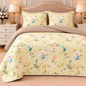 Imagem da oferta Kit Cobre Leito Colcha Casal Bouti Dupla Face Estampado 3pçs Cor Sicília Colcha Cobre Leito Estampada